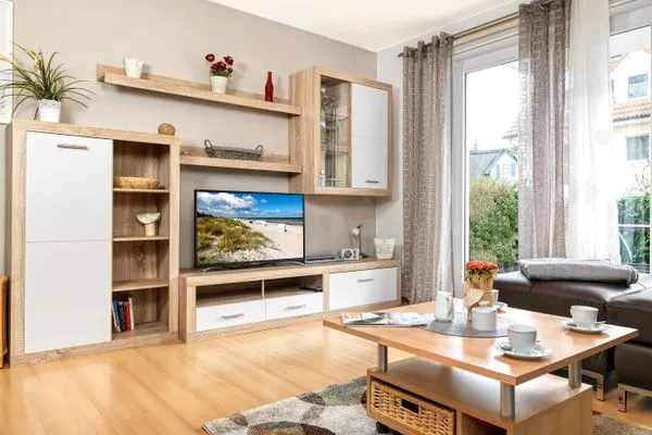 Living room Ostsee Residenz Meeresblick Strandläufer