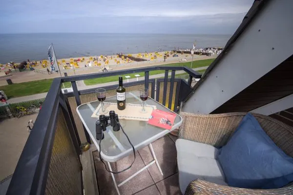 Meeresbrandung FeWo 36 Duhnen - Balkon