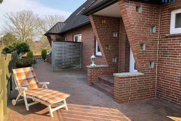 Terrasse Haus Seemöwe Ferienwohnung Nordstrand