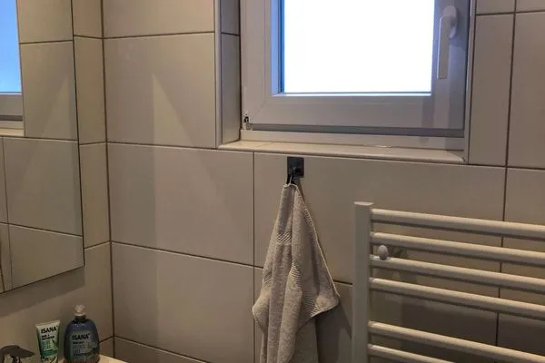 Badezimmer Haus Seemöwe Ferienwohnung Nordstrand