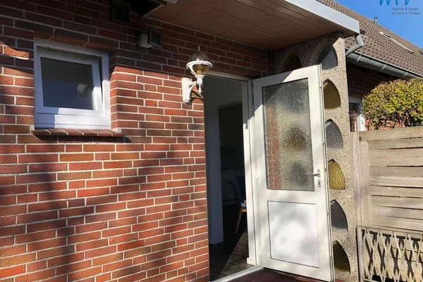 Fassade / Eingang Haus Seemöwe Ferienwohnung Südstrand