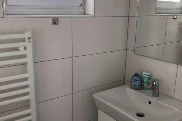 Badezimmer Haus Seemöwe Ferienwohnung Südstrand