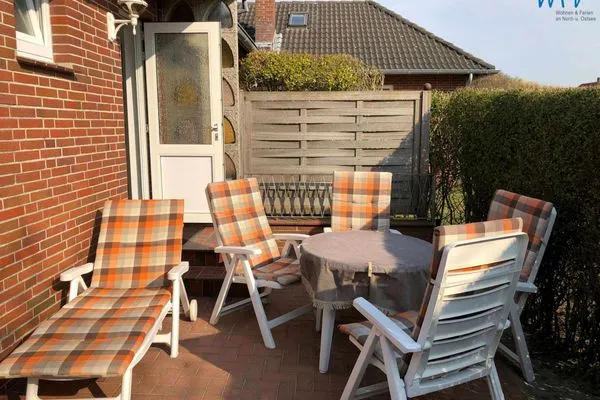 Terrasse Haus Seemöwe Ferienwohnung Südstrand