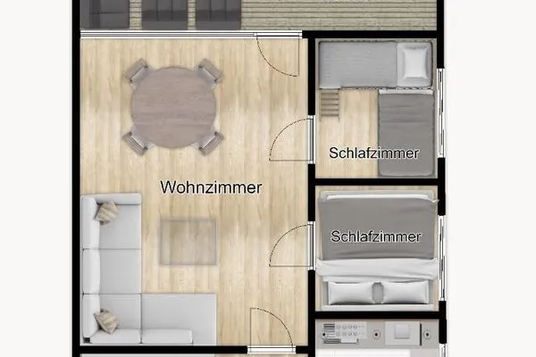 Grundriss Dünenschlösschen Ferienwohnung 10