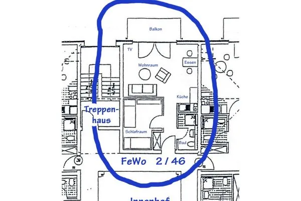 Grundriss Residenz am Strand Wohnung 2-46