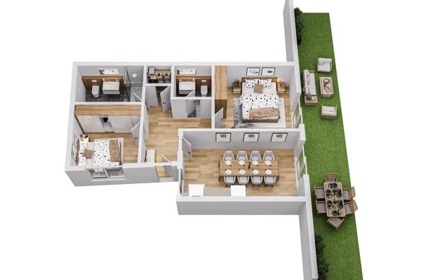 Grundriss Smart Resorts Haus Topas Ferienwohnung 304