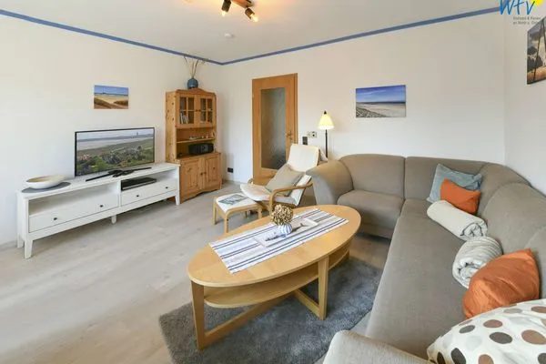 Wohnzimmer Familienhaus im Dorfgroden 27 Ferienwohnung Kompass