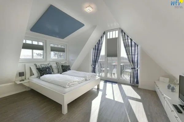 Schlafzimmer Bootshaus in den Dünen - 5 Ferienwohnung 4