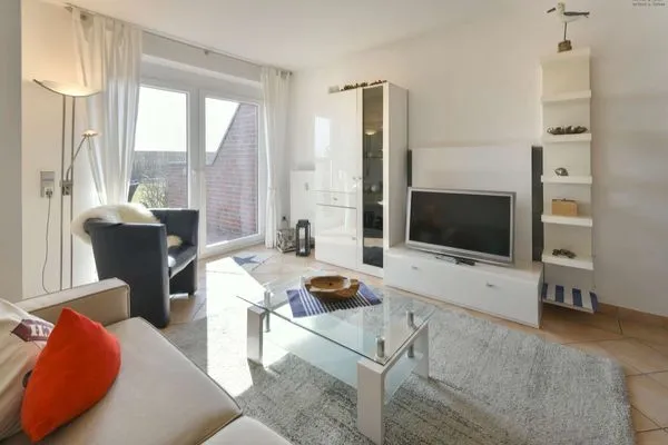 Wohnzimmer Haus Ebbe und Flut Ferienwohnung Leegwater