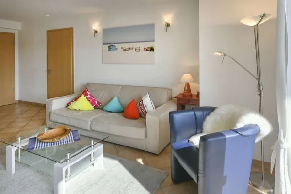 Wohnzimmer Haus Ebbe und Flut Ferienwohnung Leegwater