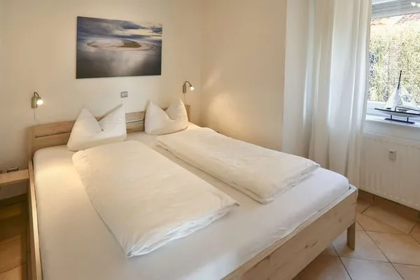 Schlafzimmer Haus Ebbe und Flut Ferienwohnung Leegwater