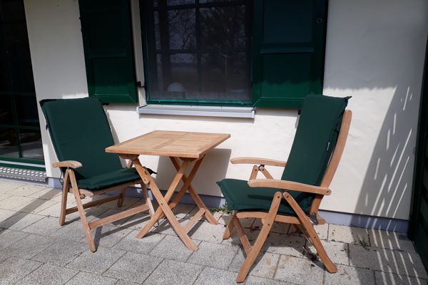  App. Auerhahn im "Schmugglerhus" Wieck - Terrasse