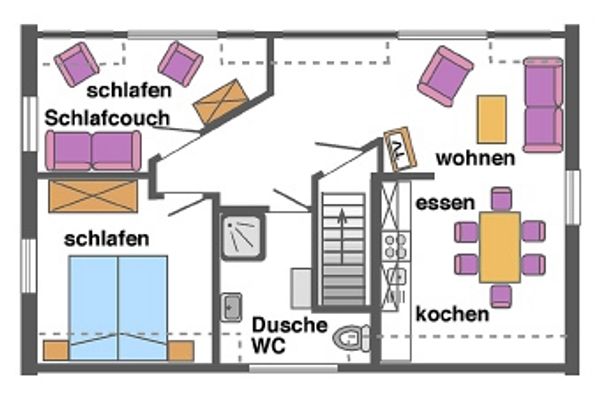  Ferienwohnung zur Brake Wieck - Grundriss