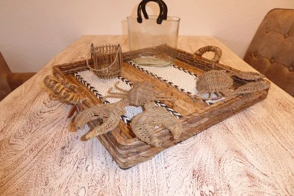 Dekoration auf dem Esstisch Residenz am Strand Wohnung 2-36