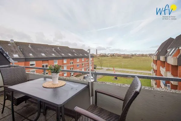 Balkon Holiday Residenz II Ferienwohnung Borkumer Abendsonne