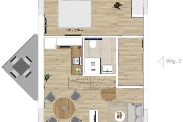 Grundriss Haus am Dorfbrunnen Ferienwohnung Meer