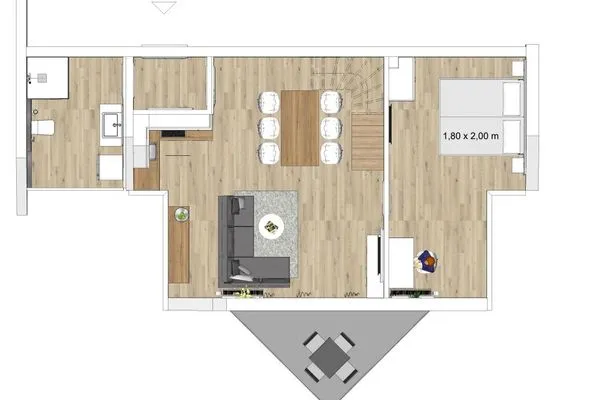 Grundriss Haus am Dorfbrunnen Ferienwohnung Sand