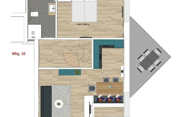 Grundriss Haus am Dorfbrunnen Ferienwohnung Düne