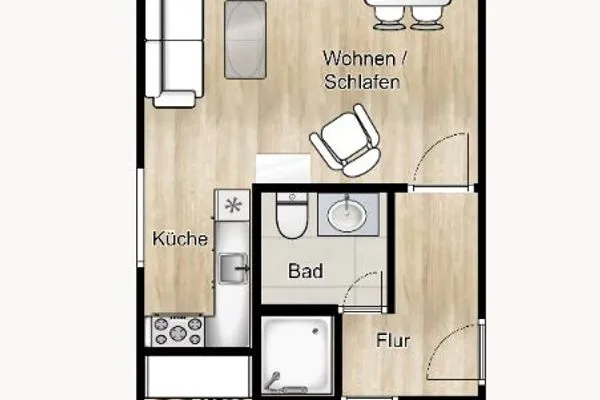 Grundriss Haus Janine Ferienwohnung Dünenblick