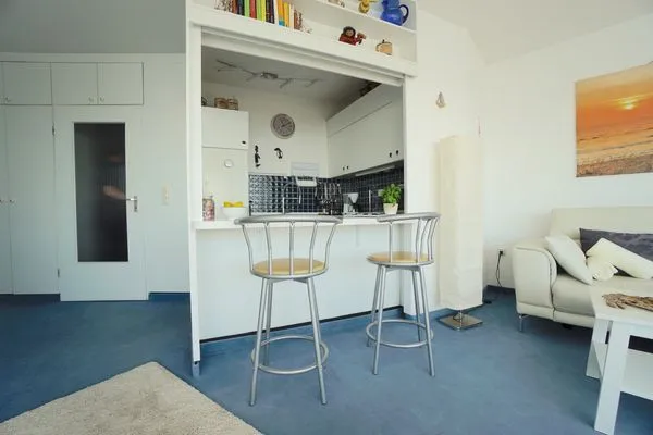 Küche / Küchenzeile  Ferienwohnung Schleiloge mit Panoramablick auf die Schlei