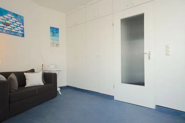 Wohnzimmer  Ferienwohnung Schleiloge mit Panoramablick auf die Schlei