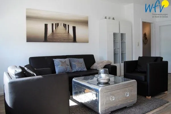 Wohnzimmer Haus Gorch Fock Ferienwohnung Meerwooge