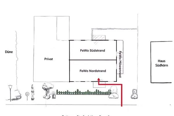 Grundriss Haus Seemöwe Ferienwohnung Nordstrand