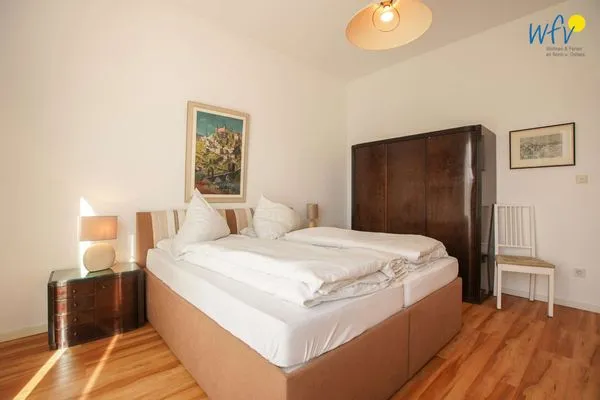 Schlafzimmer Haus Groote Blüse Ferienwohnung 1