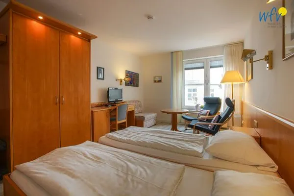 Schlafzimmer Appartement-Haus Regina Ferienwohnung Seeschwalbe