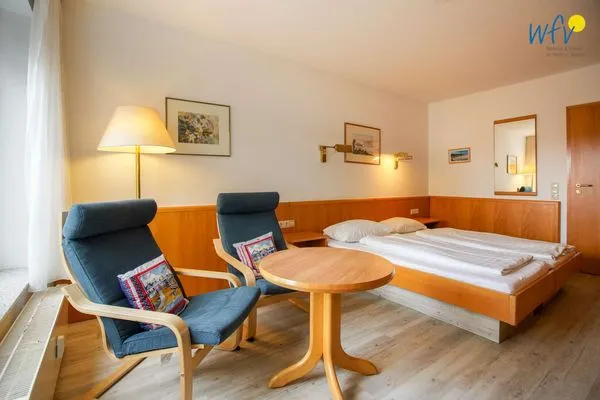 Schlafzimmer Appartement-Haus Regina Ferienwohnung Seeschwalbe