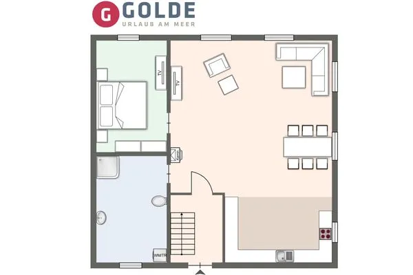 Reetdachhaus Steuerbord & Backbord Reetdachhaus Sandhus Steuerbord SPO Dorf - Grundriss