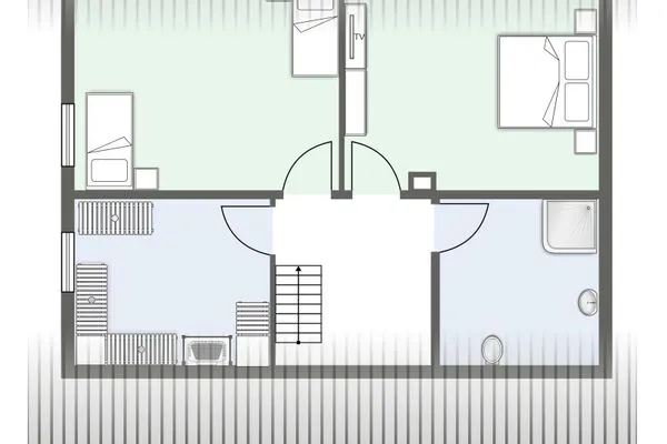 Reetdachhaus Steuerbord & Backbord Reetdachhaus Sandhus Backbord SPO Dorf - Grundriss