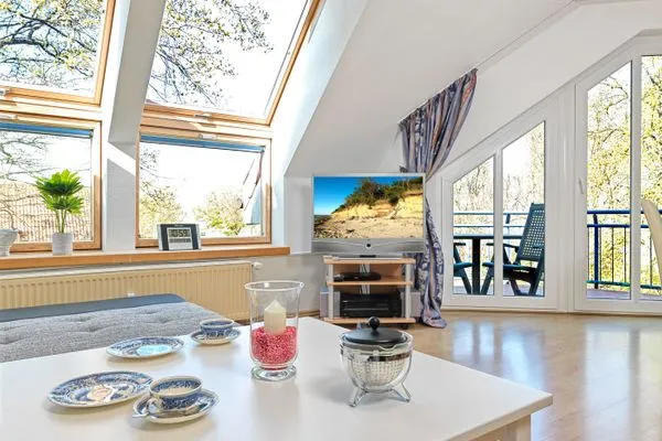 Wohnzimmer Haus Seeblick Maritim