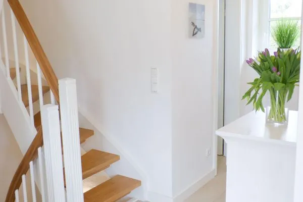 Treppe in der Ferienwohnung Seepferdchen in Süddorf auf Amrum Heidehüs Friesenhaushälfte *Seepferdchen*