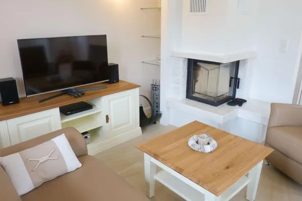 Kamin in der Ferienwohnung Seepferdchen in Süddorf auf Amrum Heidehüs Friesenhaushälfte *Seepferdchen*