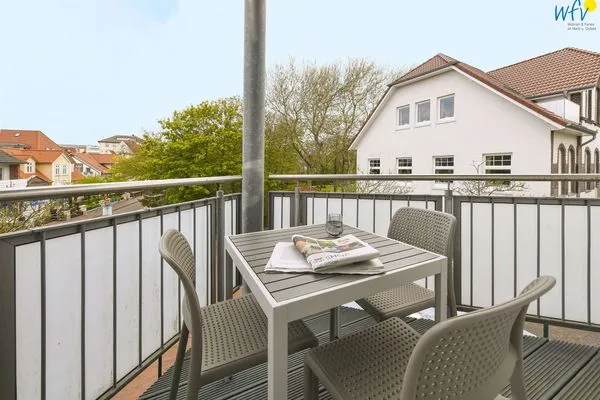 Balkon Haus am Dorfbrunnen Ferienwohnung Muschel
