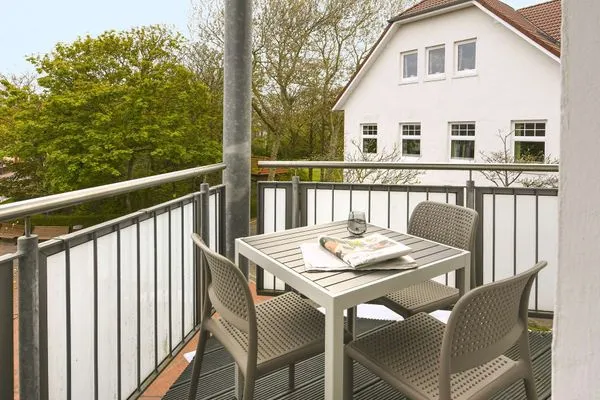 Balkon Haus am Dorfbrunnen Ferienwohnung Muschel