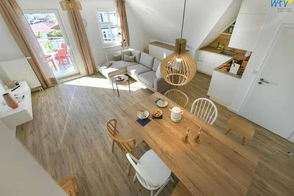 Wohnzimmer Haus am Dorfbrunnen Ferienwohnung Sand