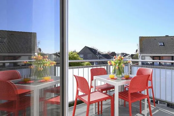 Balkon Haus am Dorfbrunnen Ferienwohnung Sand