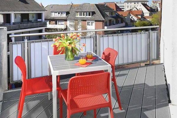 Balkon Haus am Dorfbrunnen Ferienwohnung Sand
