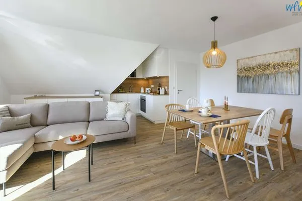 Wohnzimmer Haus am Dorfbrunnen Ferienwohnung Sand