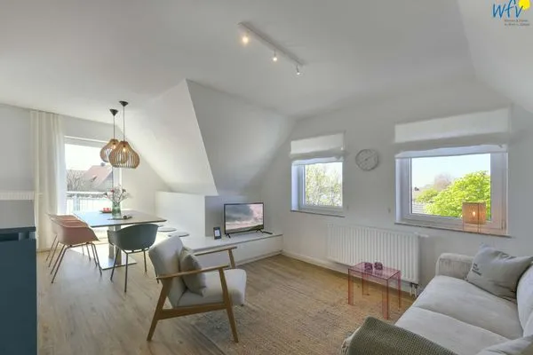 Wohnzimmer Haus am Dorfbrunnen Ferienwohnung Düne