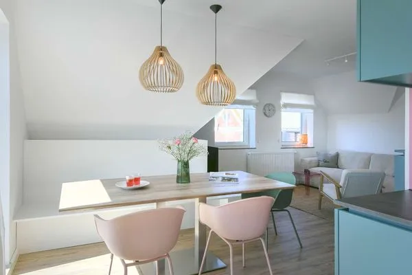 Essbereich Haus am Dorfbrunnen Ferienwohnung Düne