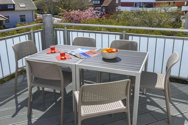 Balkon Haus am Dorfbrunnen Ferienwohnung Düne