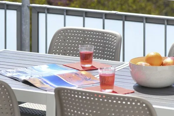 Balkon Haus am Dorfbrunnen Ferienwohnung Düne