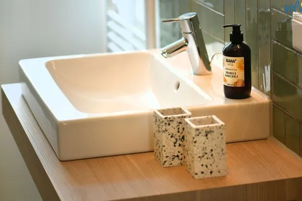 Badezimmer Haus am Dorfbrunnen Ferienwohnung Düne