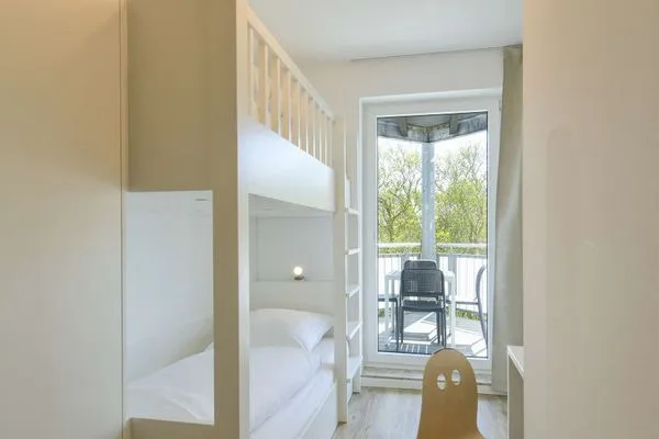 Schlafzimmer Haus am Dorfbrunnen Ferienwohnung Möwe