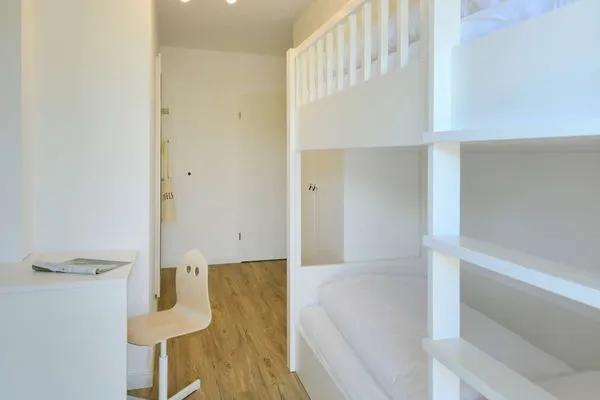 Schlafzimmer Haus am Dorfbrunnen Ferienwohnung Möwe