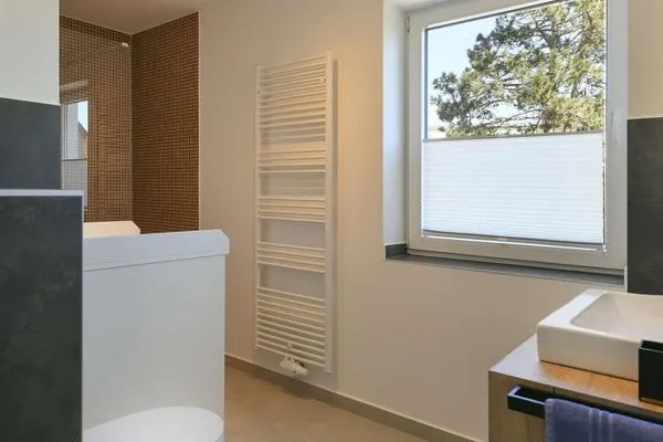 Badezimmer Haus am Dorfbrunnen Ferienwohnung Möwe