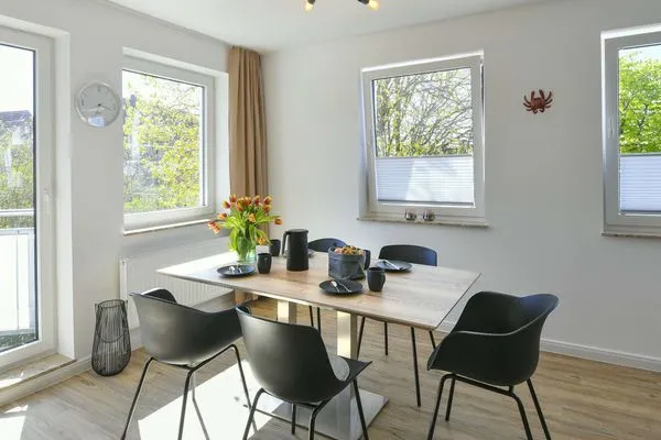 Essbereich Haus am Dorfbrunnen Ferienwohnung Möwe